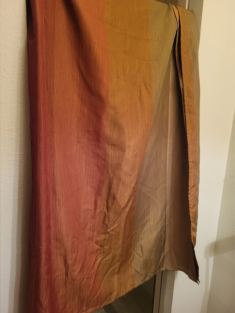 Full-size Ombre Shower Curtain in Rust, Mustard & Olive